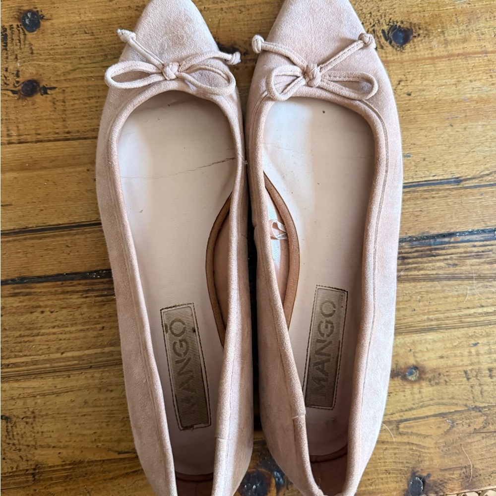 Mango Women's Cream Ballet Flats
